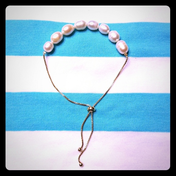 Jewelry - Pearl Gold over Sterling Silver 925 bracelet